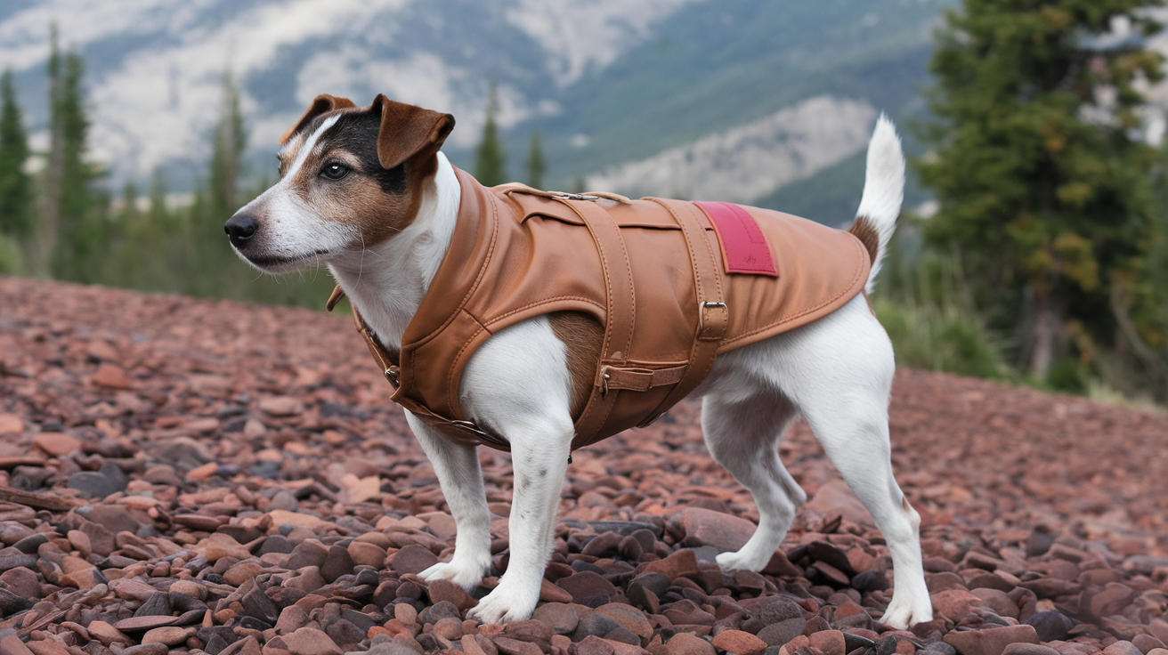 dog costume leather flight jacket jack russel