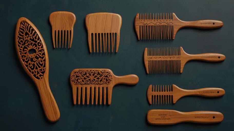 westlake art bundle of wooden hair comb